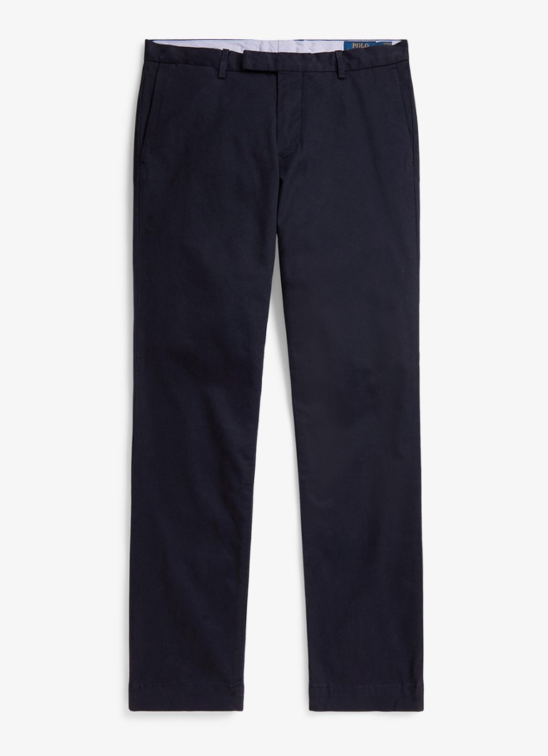 Ralph Lauren Heren Greenwich slim fit chino met stretch in de kleur Aviator Navy / Donkerblauw
