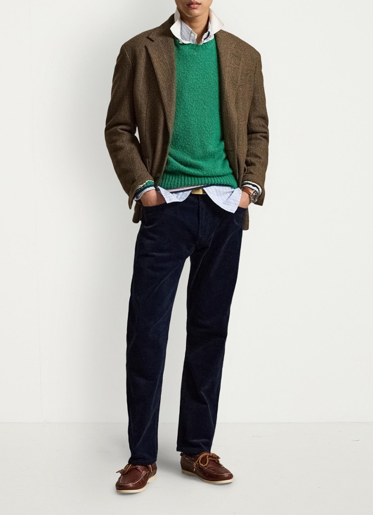 Ralph Lauren Heren Slim fit chino van corduroy in de kleur Aviator Navy / Donkerblauw