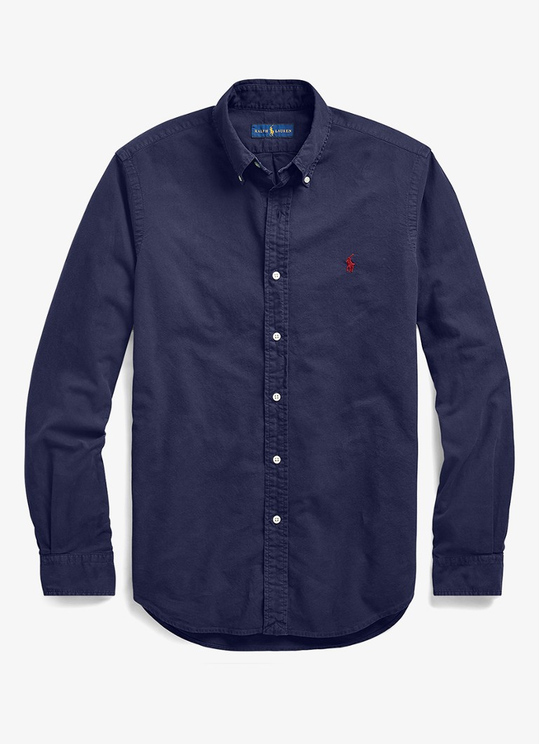 Ralph Lauren Heren Slim fit overhemd met button down-kraag in de kleur Rl Navy / Donkerblauw