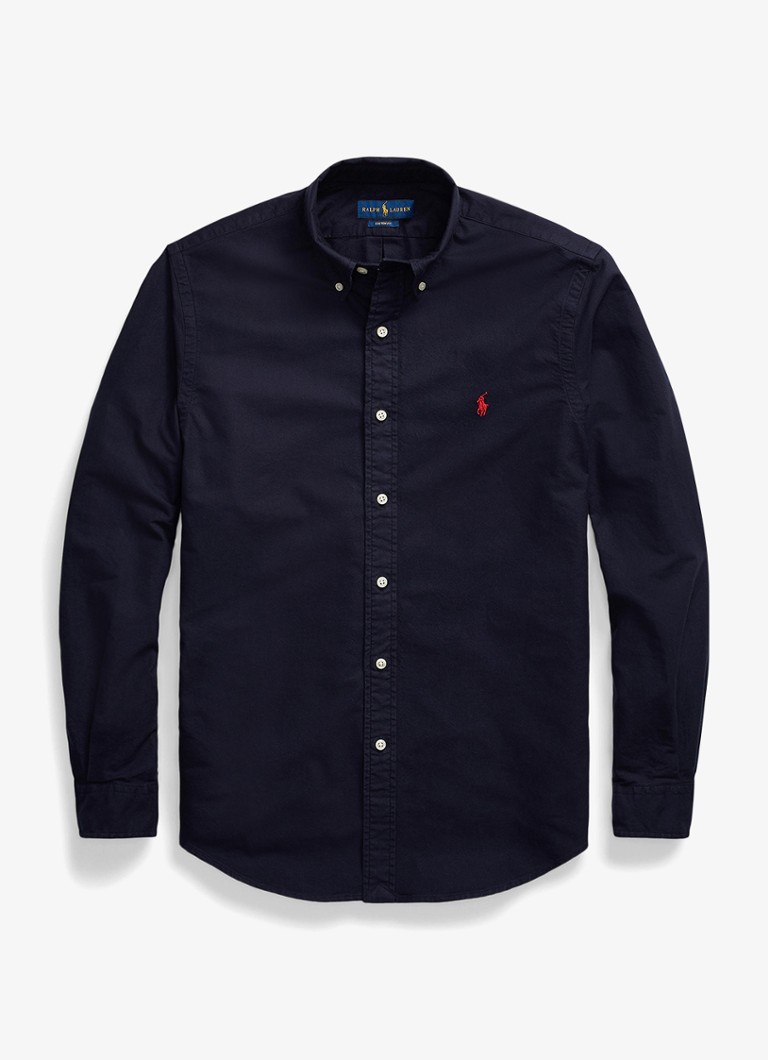 Ralph Lauren Heren Custom fit overhemd met button-down kraag in de kleur Rl Navy