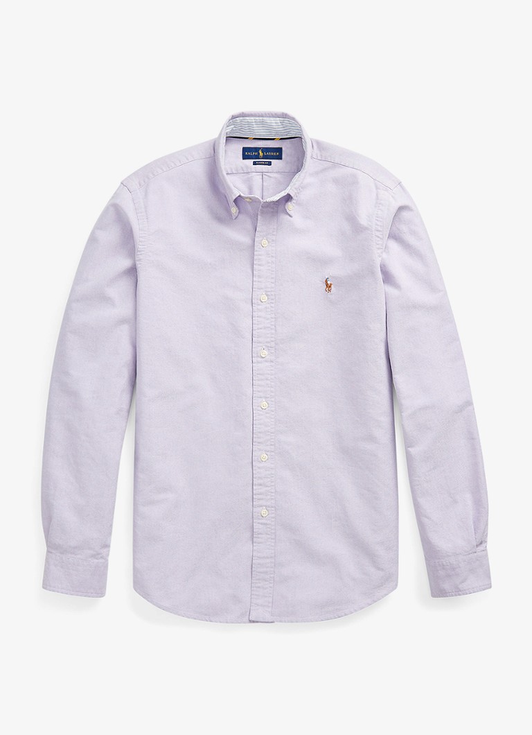 Ralph Lauren Heren Regular fit overhemd met button down kraag in de kleur 4070a Thistle / Paars