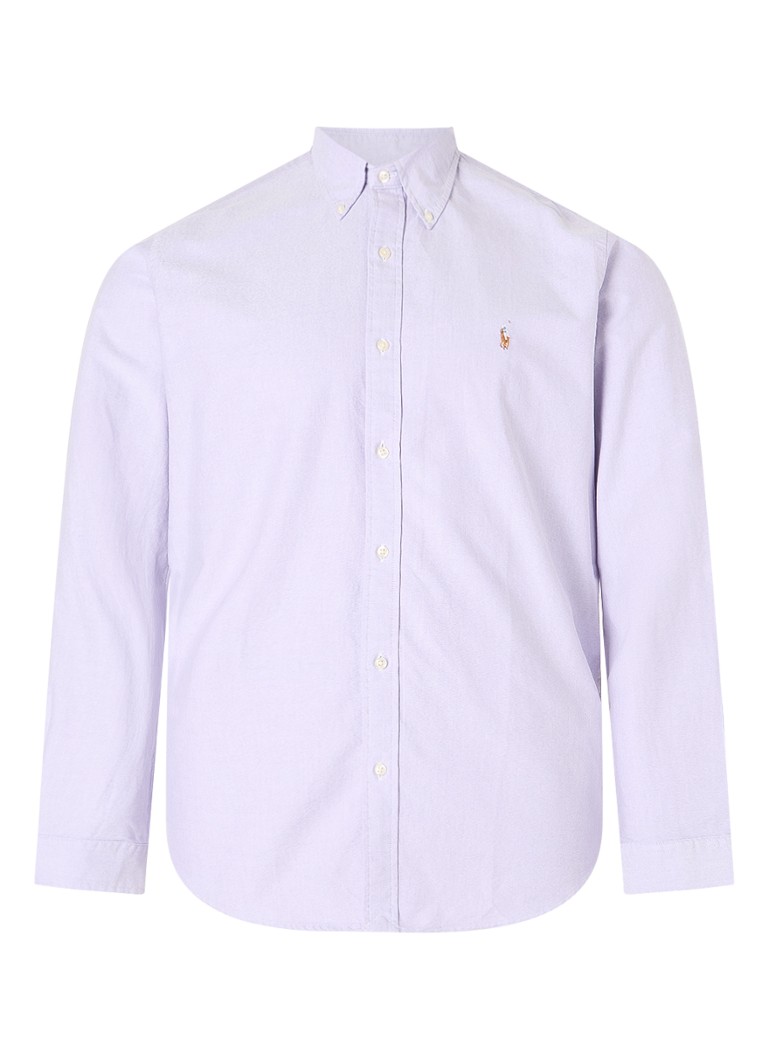 Ralph Lauren Heren Oxford custom fit overhemd met button down kraag in de kleur Thistle / Paars
