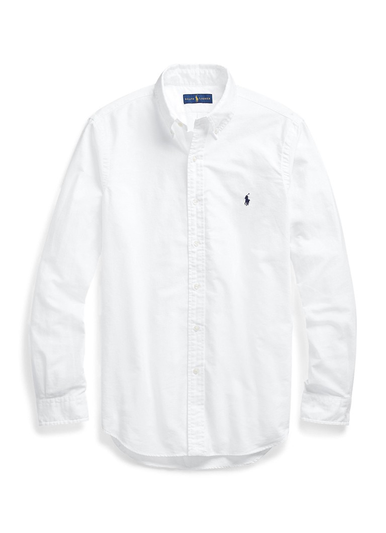 Ralph Lauren Heren Slim fit overhemd van katoen in de kleur White / Wit