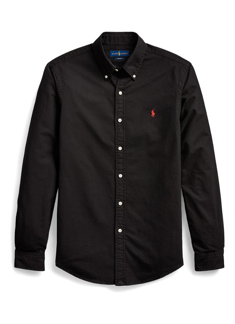Ralph Lauren Heren Slim fit button down-overhemd van katoen in de kleur Polo Black / Zwart