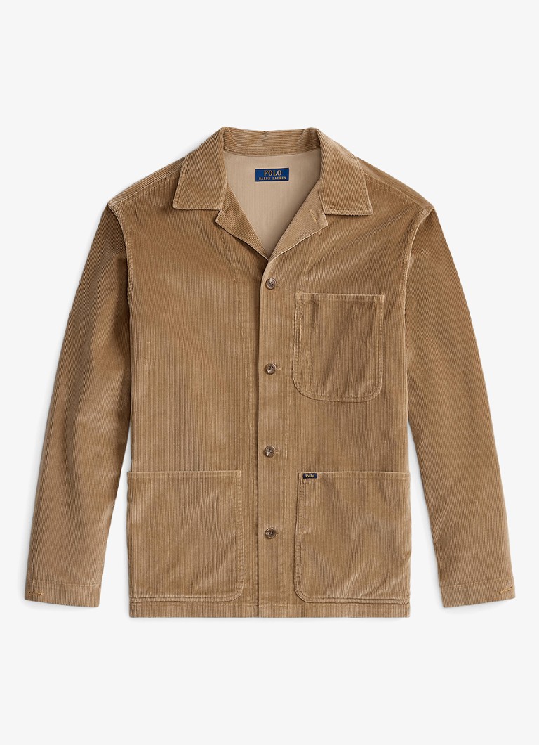 Ralph Lauren Heren Regular fit overshirt van corduroy in de kleur Montana Khaki / Khaki