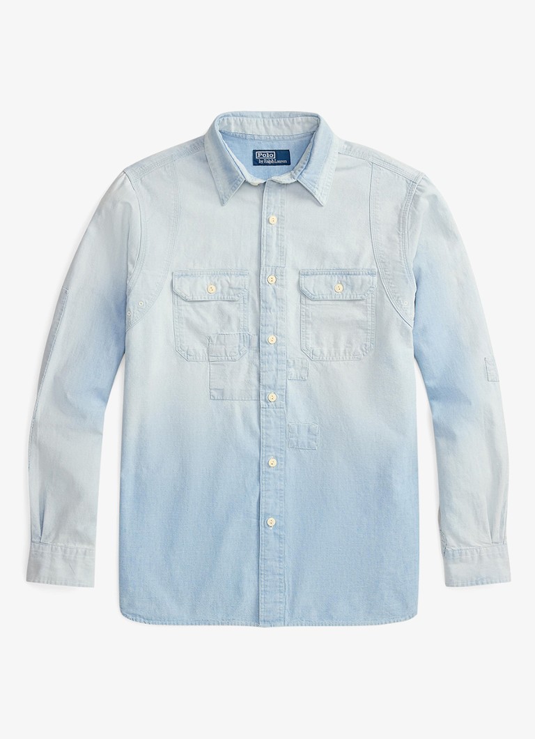 Ralph Lauren Heren Overshirt van denim met borstzakken in de kleur Indigo