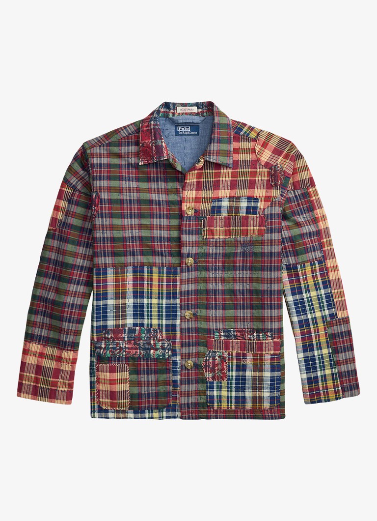 Ralph Lauren Heren Regular fit overhemd met ruitdessin in de kleur Madras Piecing / Rood