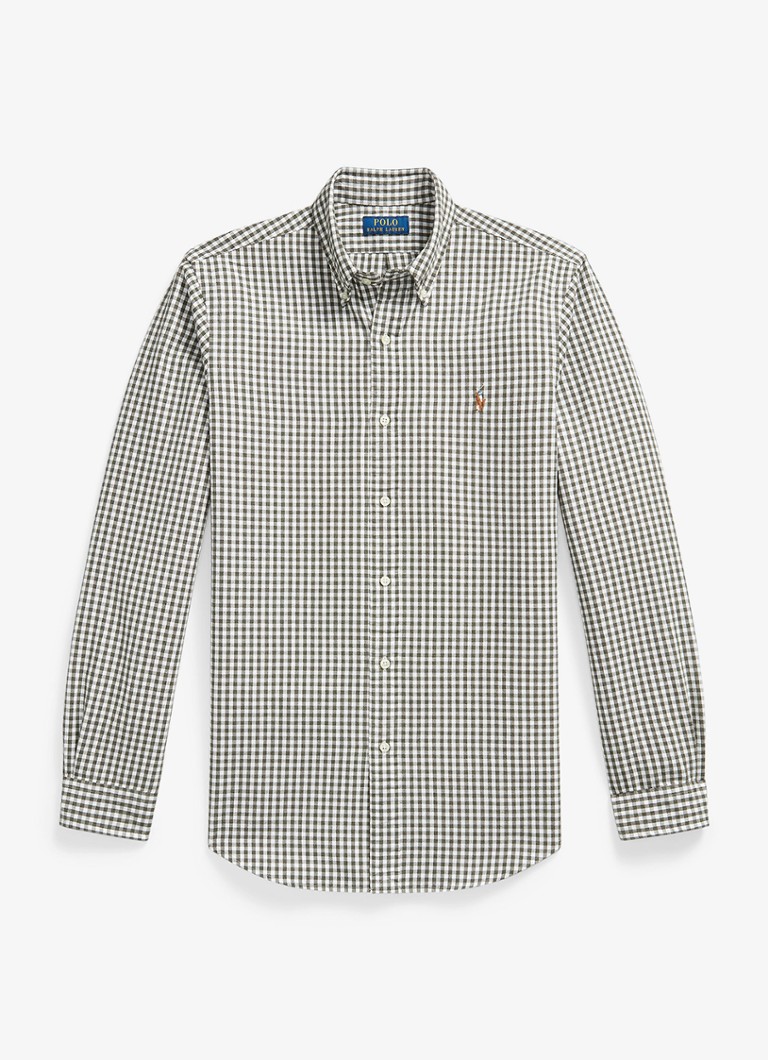 Ralph Lauren Heren Regular fit overhemd met ruisedessin in de kleur Grijs