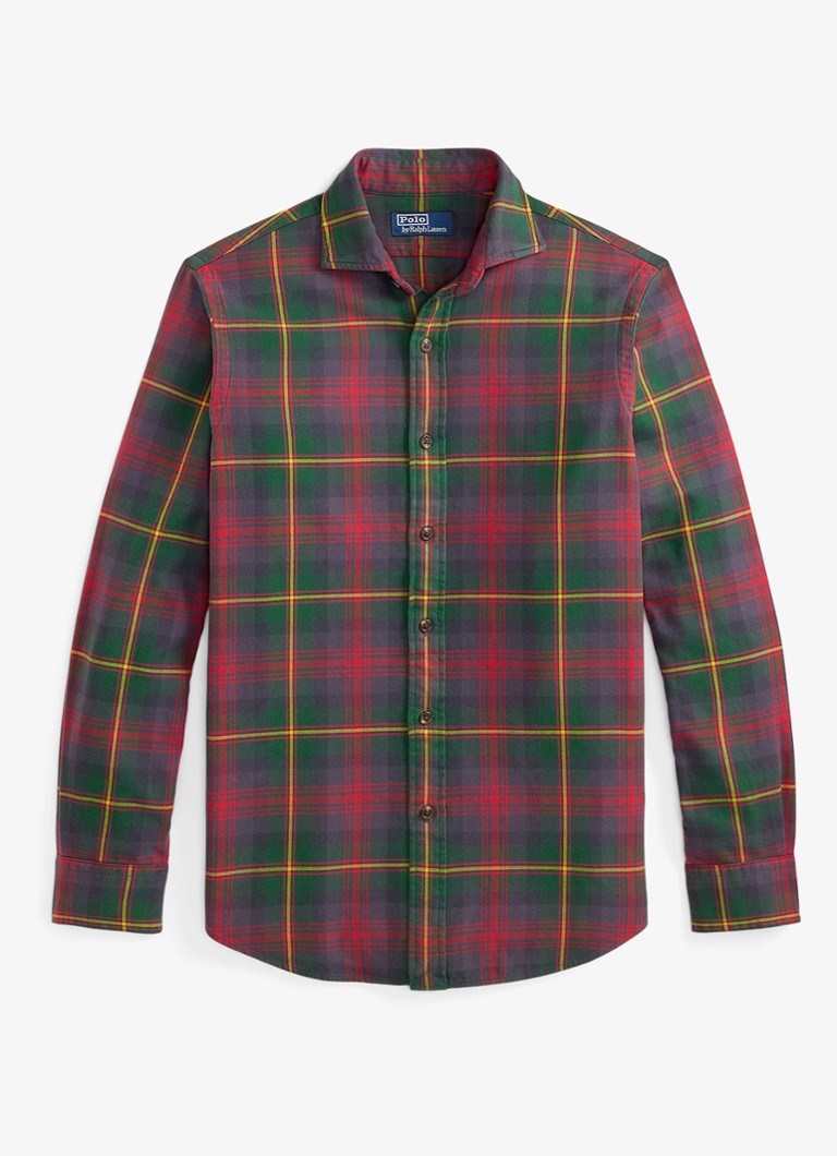Ralph Lauren Heren Classic fit overhemd met ruitdessin in de kleur Green/Red Multi / Rood