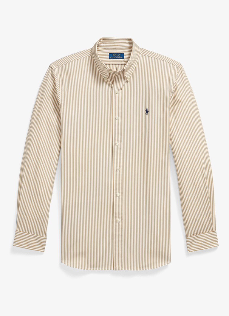 Ralph Lauren Heren Custom fit overhemd met stretch in de kleur CLASSIC CAMEL-2XSG