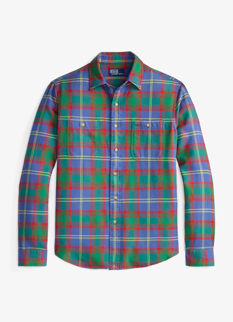 Ralph Lauren Heren Classic fit overhemd met ruitdessin in de kleur 7391 Royal Green Multi / Groen