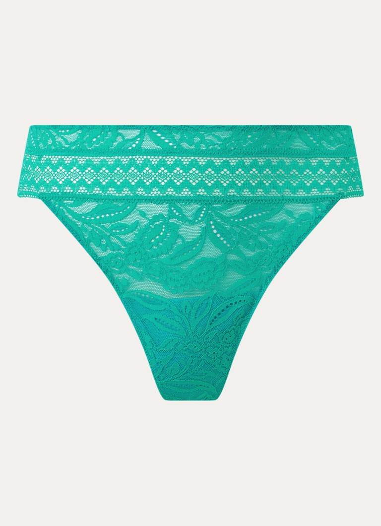 PrimaDonna Dames Palermo string van kant in de kleur Zeegroen