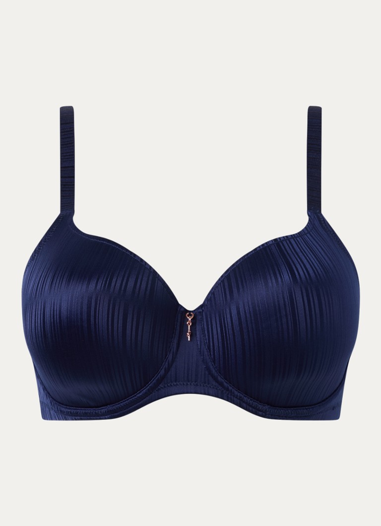 PrimaDonna Dames Knokke voorgevormde beugel bh met streepprint in de kleur Donkerblauw