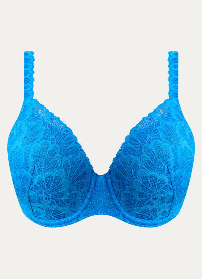 PrimaDonna Dames Mocuto voorgevormde beugel bh met overlay van kant in de kleur Blauw