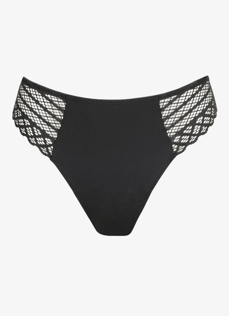PrimaDonna Dames Twist Side string met kant in de kleur Zwart