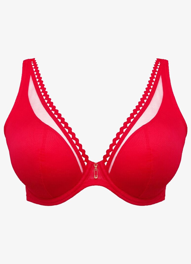 PrimaDonna Dames Wowgirl beugel bh met overlay van mesh in de kleur Rood