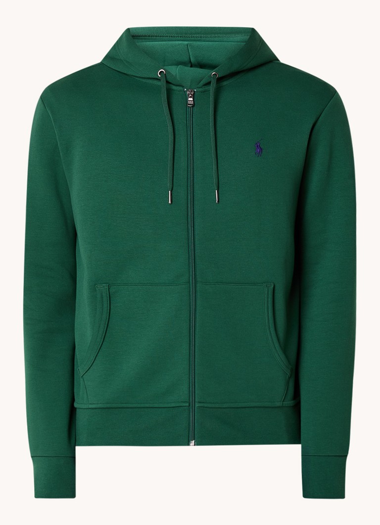 Ralph Lauren Heren Sweatvest met steekzakken en logoborduring in de kleur Vintage Pine / Donkergroen