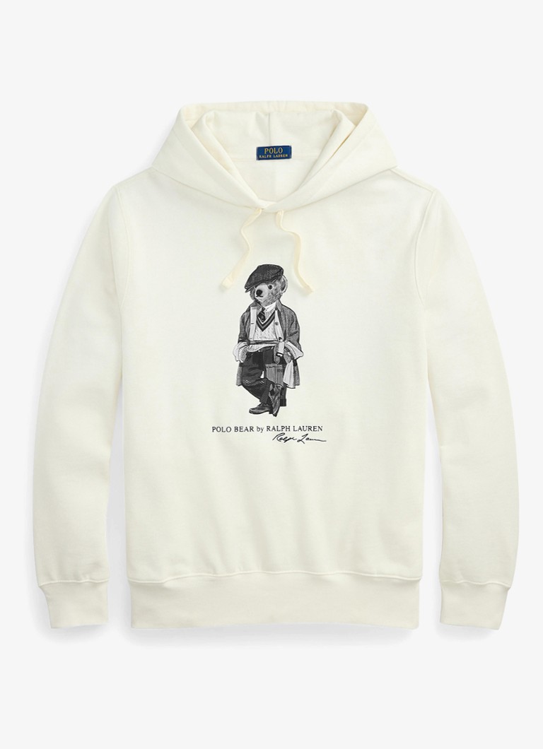 Ralph Lauren Heren Hoodie met logoprint in de kleur Deckwash White / Wit