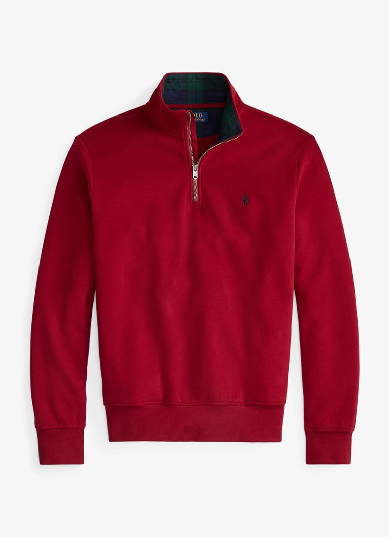 Ralph Lauren Heren Sweater van fleece met logoborduring in de kleur Holiday Red / Rood