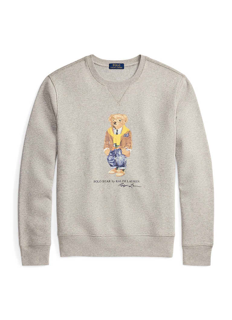 Ralph Lauren Heren Sweater met print in de kleur Loft Heather / Grijs