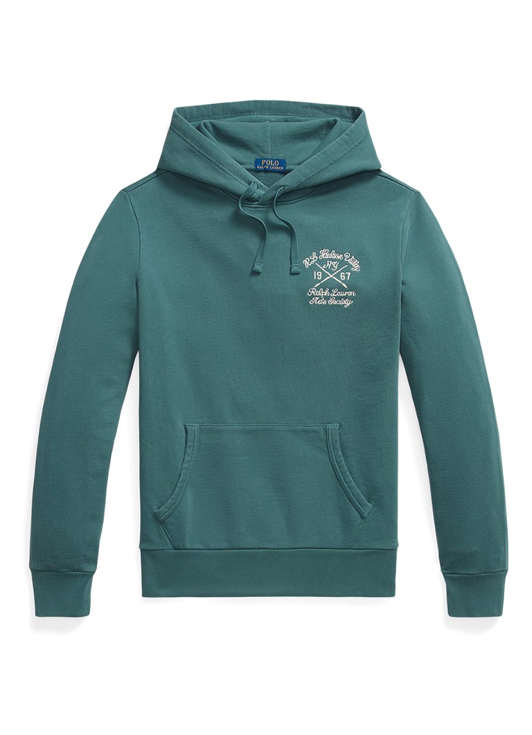 Ralph Lauren Heren Hoodie met kangoeroezak in de kleur Charter Green / Groen