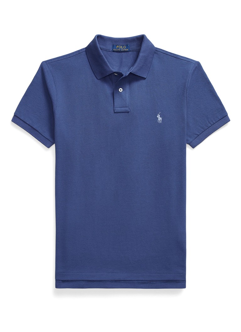 Ralph Lauren Heren Slim fit polo van piqué katoen in de kleur Old Royal / Royalblauw