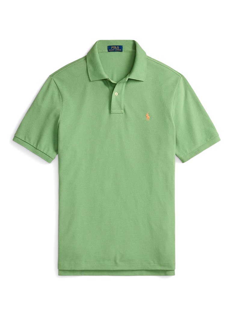 Ralph Lauren Heren Slim fit polo van piqué katoen in de kleur Outback Green / Groen