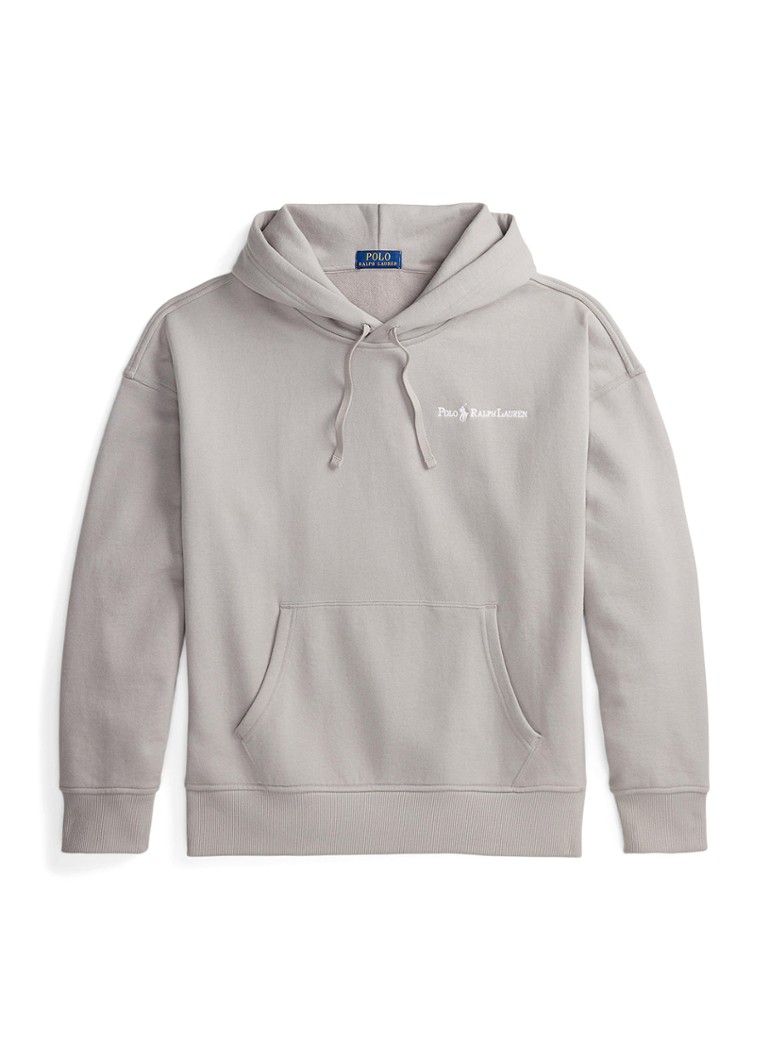 Ralph Lauren Heren Hoodie met logoborduring in de kleur Grey Dawn / Grijs