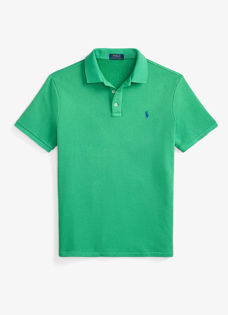 Ralph Lauren Heren Regular fit polo van badstof met logo in de kleur Summer Emerald / Groen