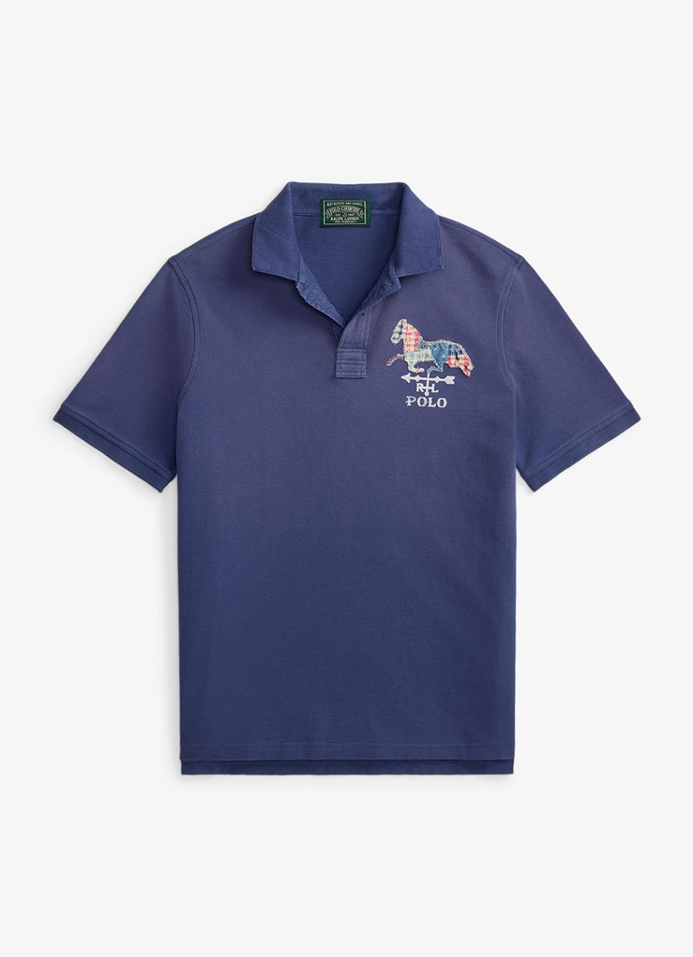 Ralph Lauren Heren Regular fit polo met logo in de kleur Light Navy / Blauw