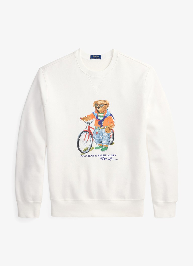 Ralph Lauren Heren Sweater met logoprint in de kleur White Summer / Wit