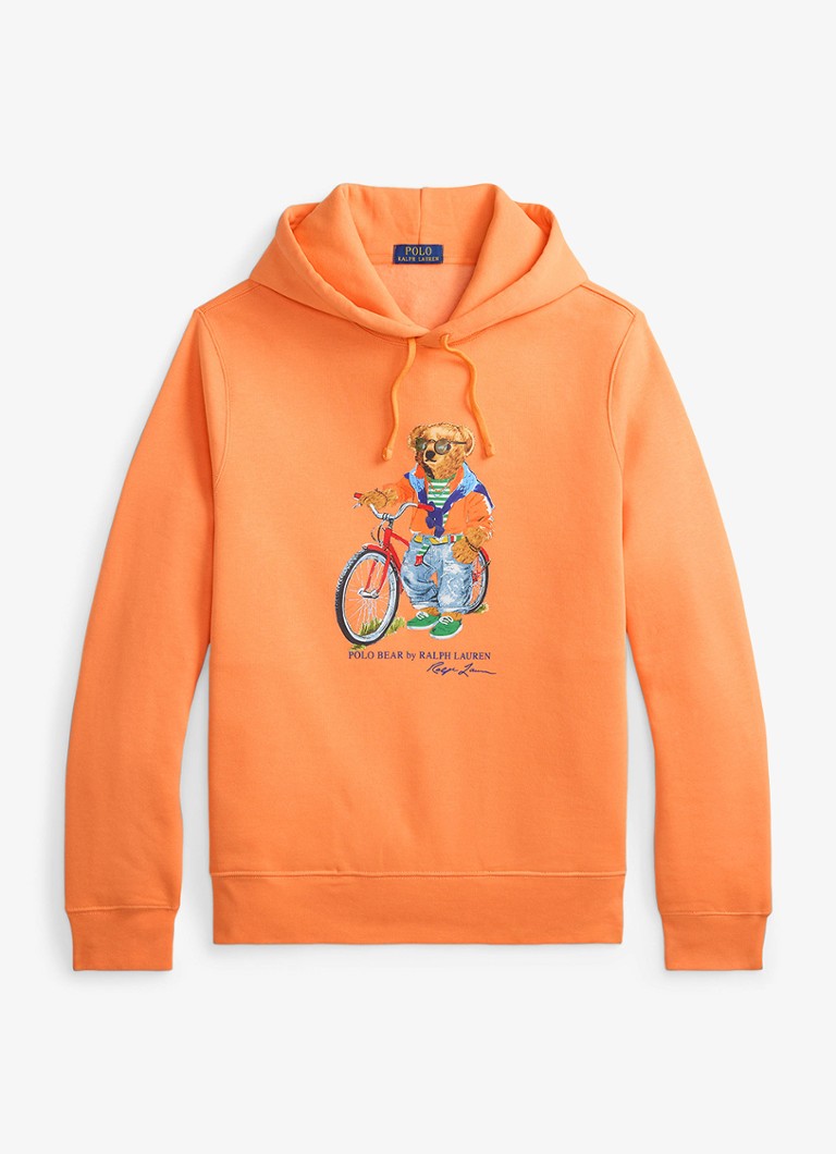 Ralph Lauren Heren Hoodie met logoprint in de kleur Poppy / Oranje