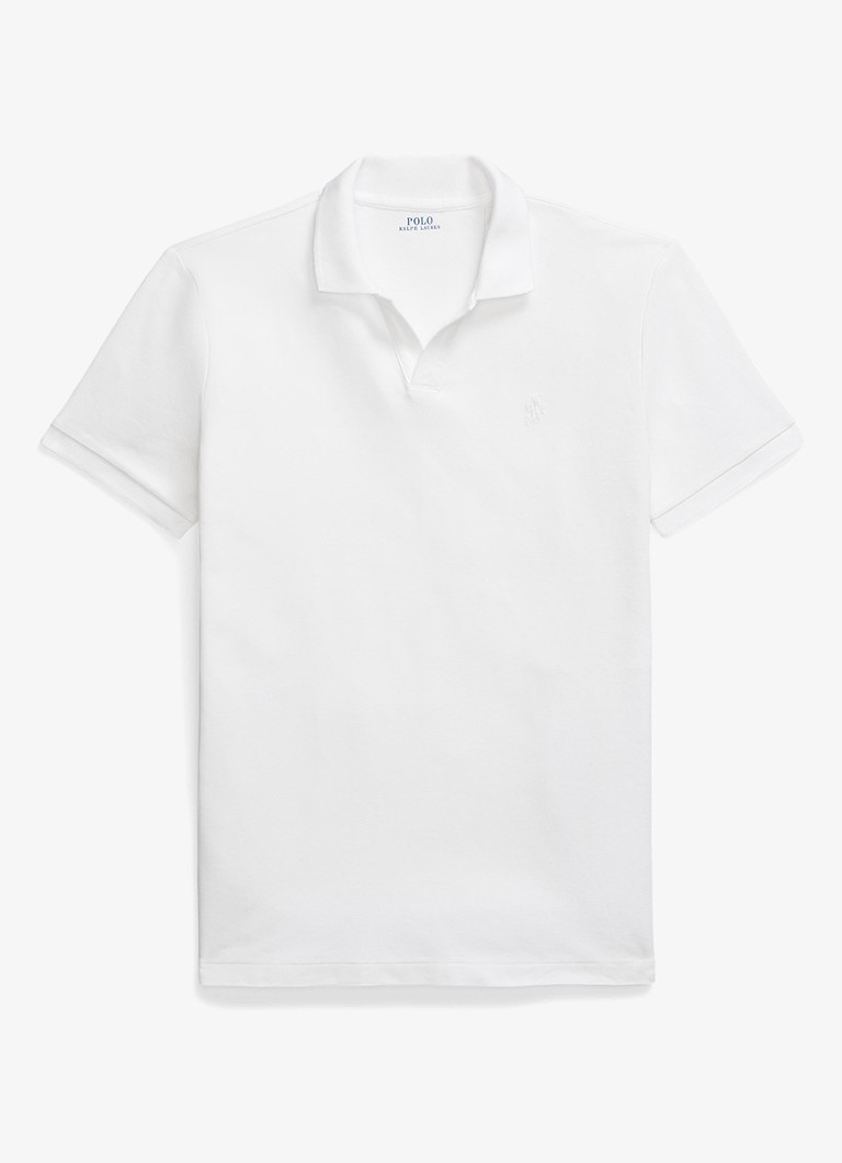 Ralph Lauren Heren Custom slim fit polo met logoborduring in de kleur White/C1730-3NMB