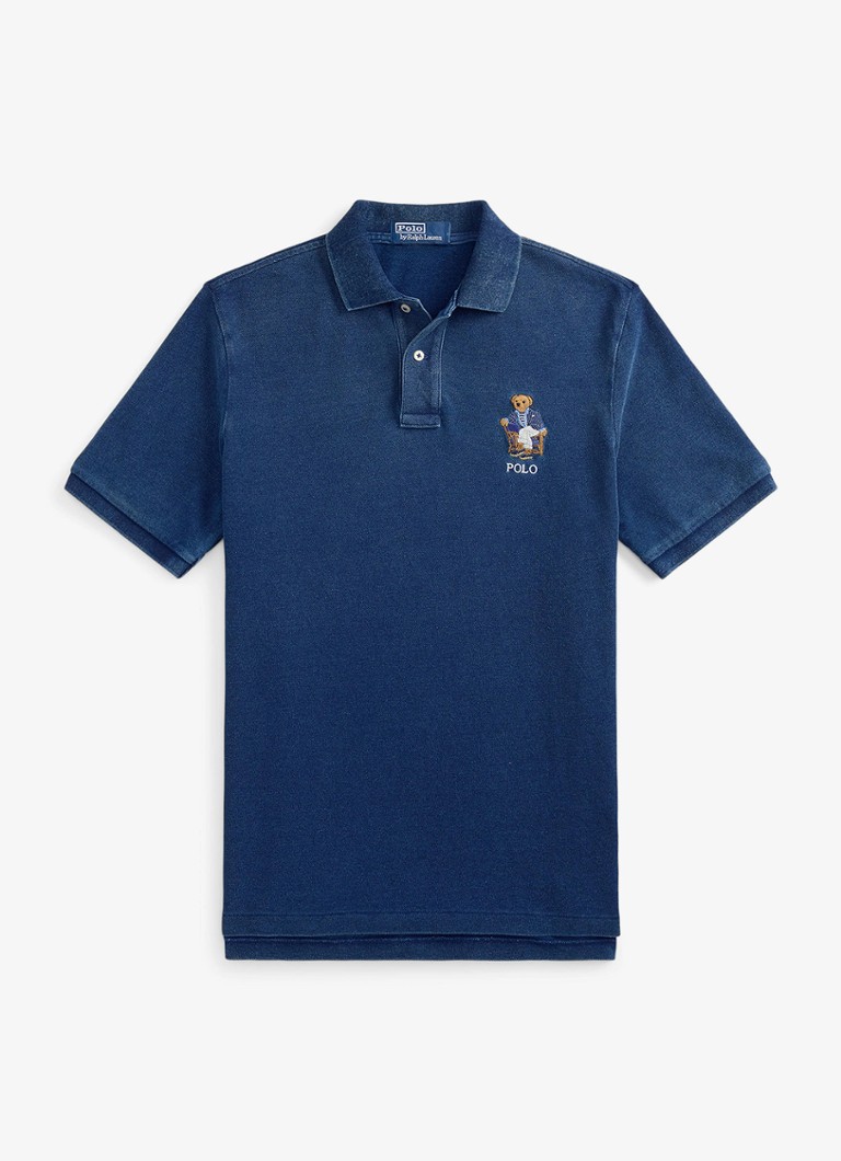 Ralph Lauren Heren Classic fit polo met logoborduring in de kleur Newport Bear-Med Indigo / Indigo
