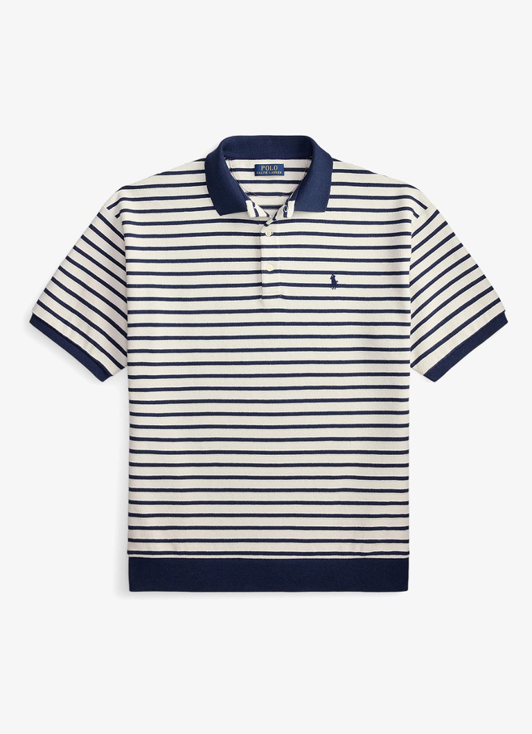 Ralph Lauren Heren Relaxed fit polo met streepprint in de kleur Nevis/Newport Navy / Donkerblauw