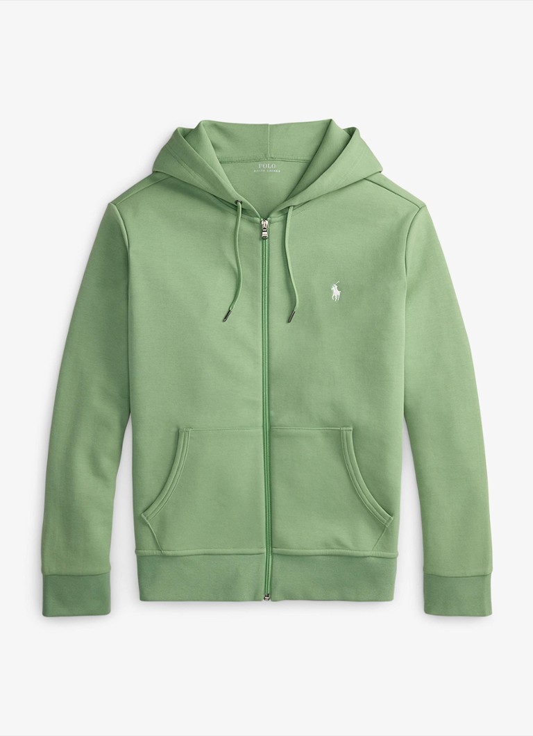 Ralph Lauren Heren Sweatvest met steekzakken en logoborduring in de kleur Outback Green / Groen