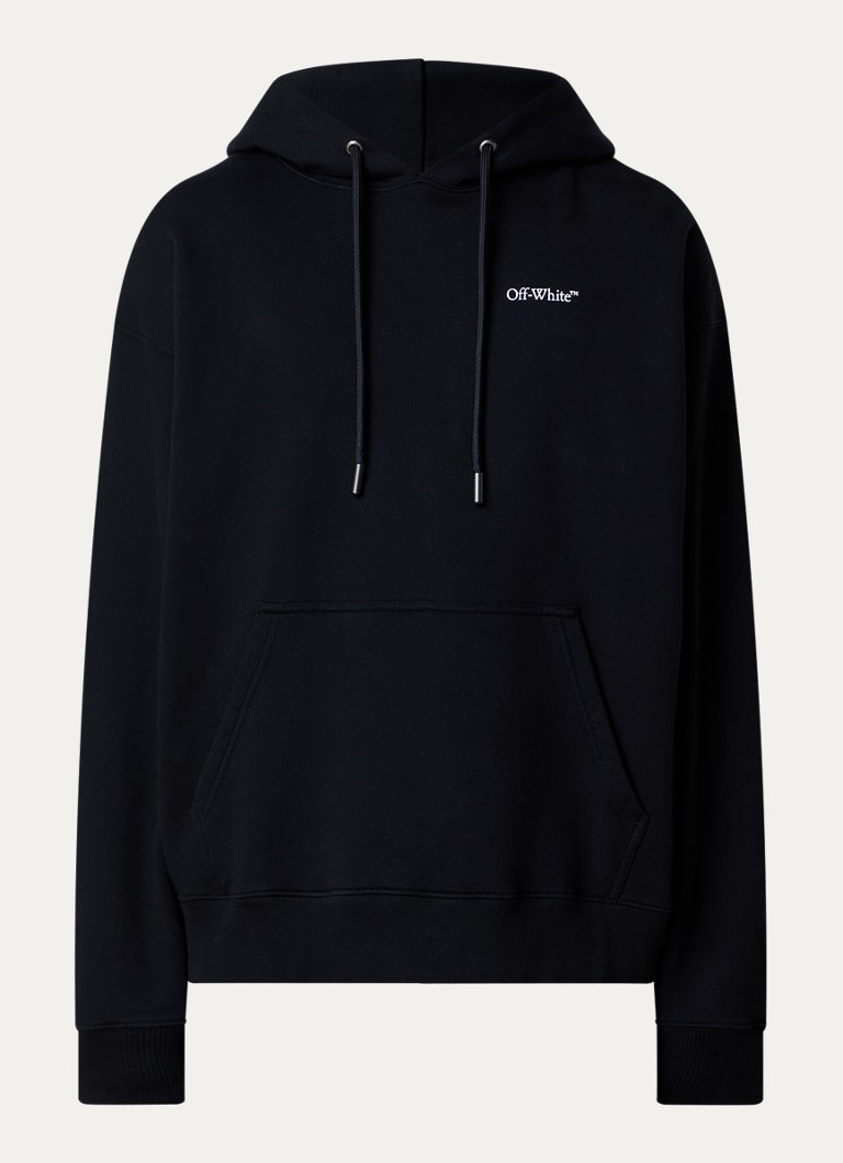 Off-White Heren Half Arrow hoodie met logo- en backprint in de kleur Zwart, maat: M