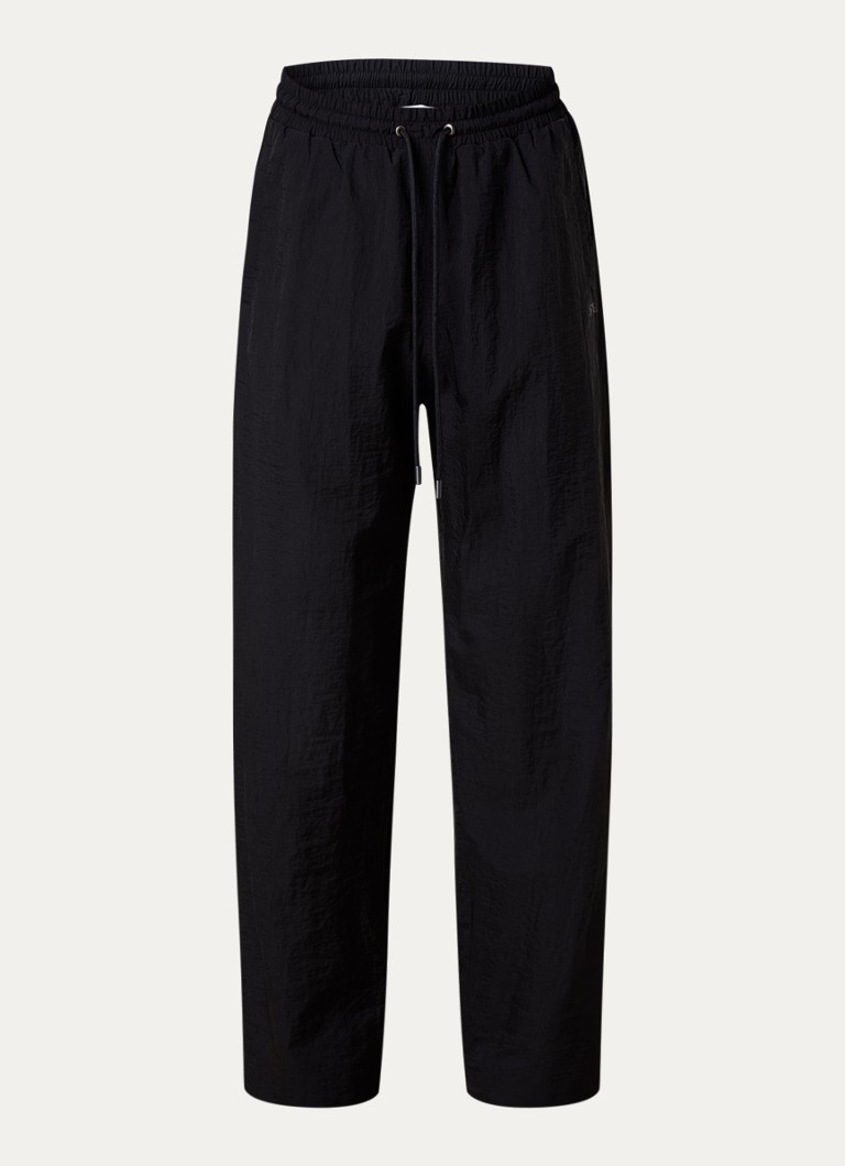 Off-White Heren Glossy arrow wide fit broek met steekzakken in de kleur Zwart, maat: L