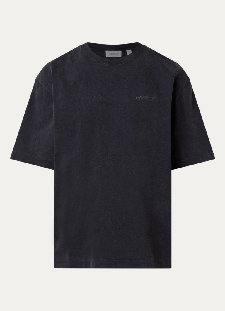 Off-White Heren Rugs Arrow Skate T-shirt met logo- en backprint in de kleur Zwart, maat: S