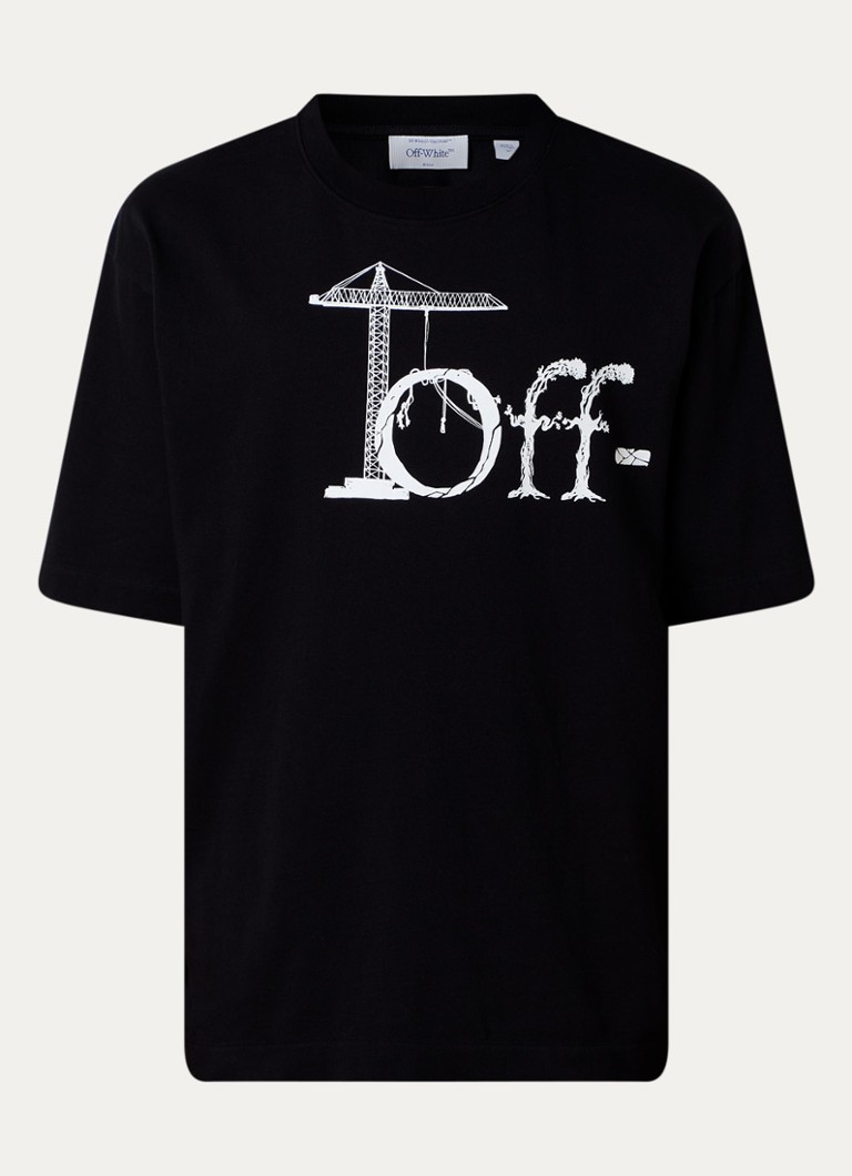 Off-White Heren Shared T-shirt met logo- en backprint in de kleur Zwart, maat: L