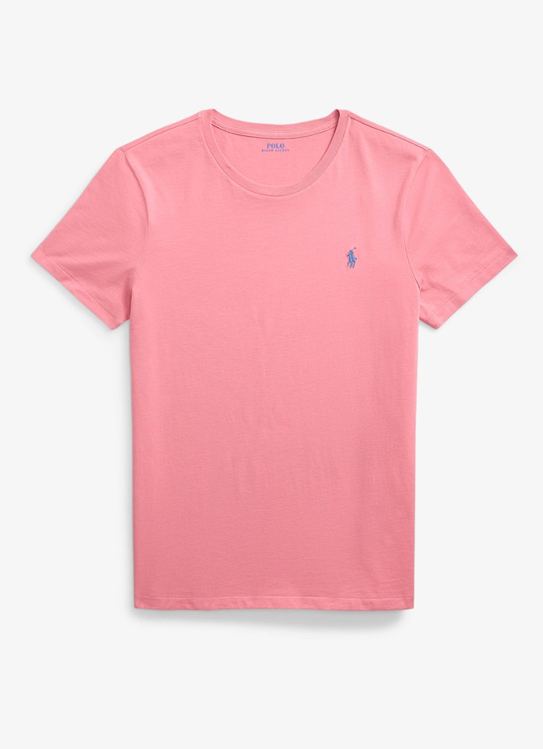 Ralph Lauren Heren T-shirt met logoborduring in de kleur Desert Rose/C7524-45U6