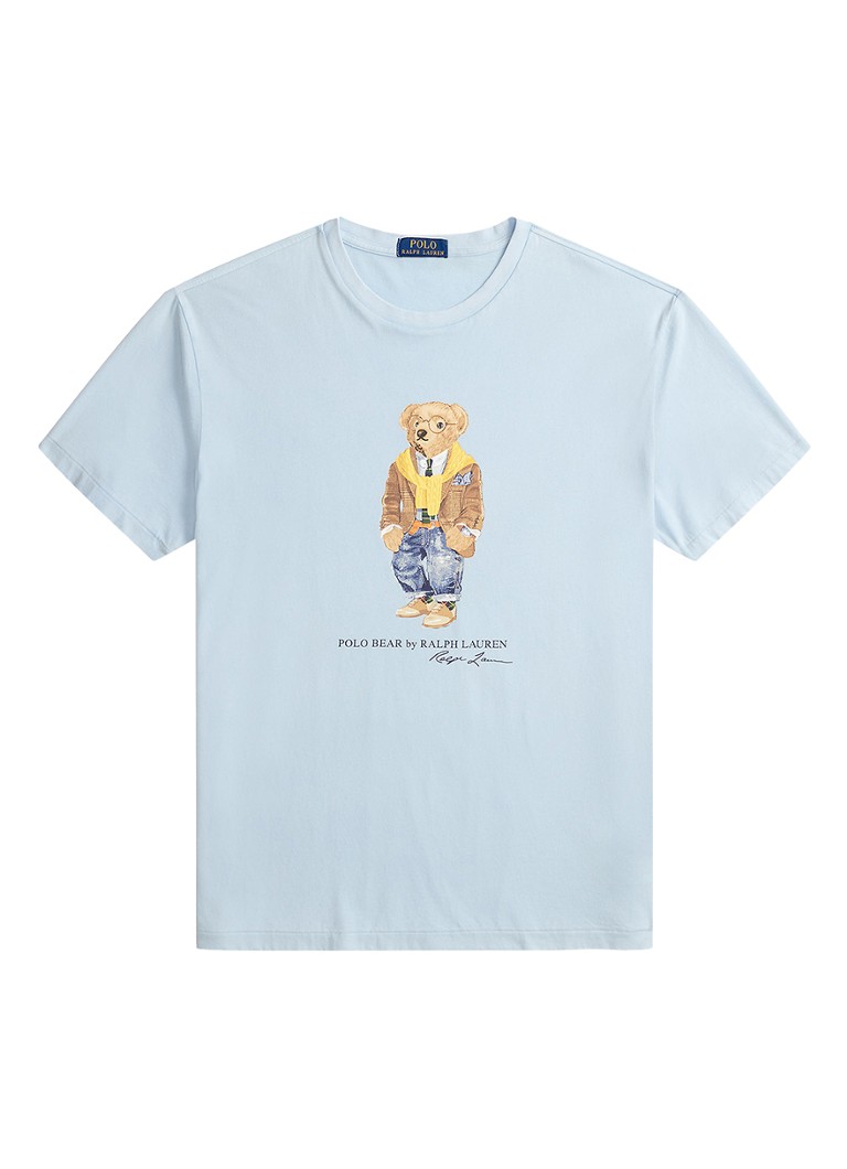 Ralph Lauren Heren T-shirt met print in de kleur Lichtblauw
