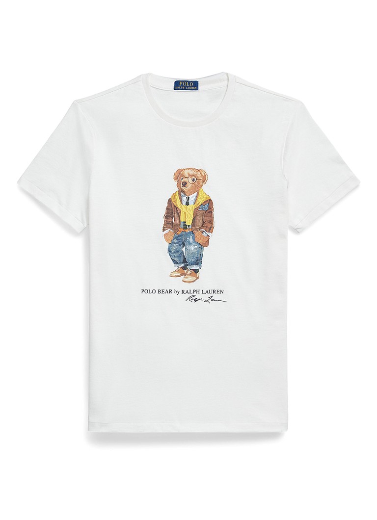 Ralph Lauren Heren T-shirt met print in de kleur Nevis Hudsn Valley / Wit