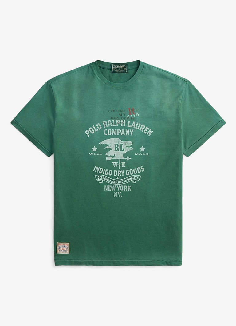 Ralph Lauren Heren T-shirt met print in de kleur Antique Green-2XRT