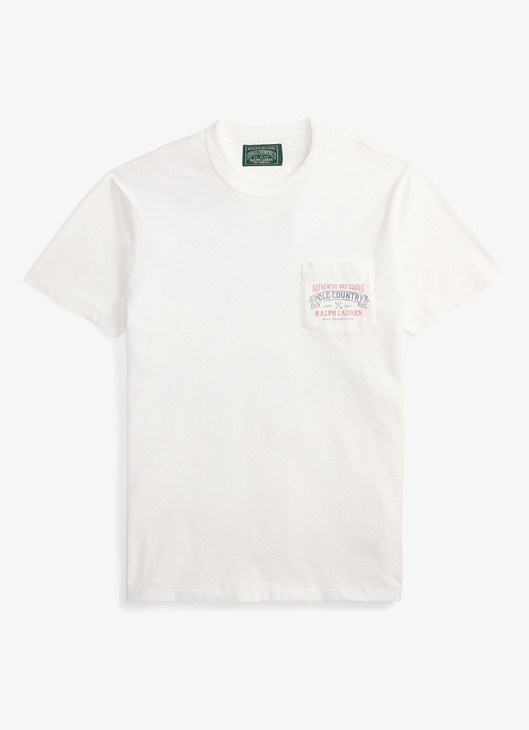 Ralph Lauren Heren T-shirt met front- en backprint in de kleur White / Wit