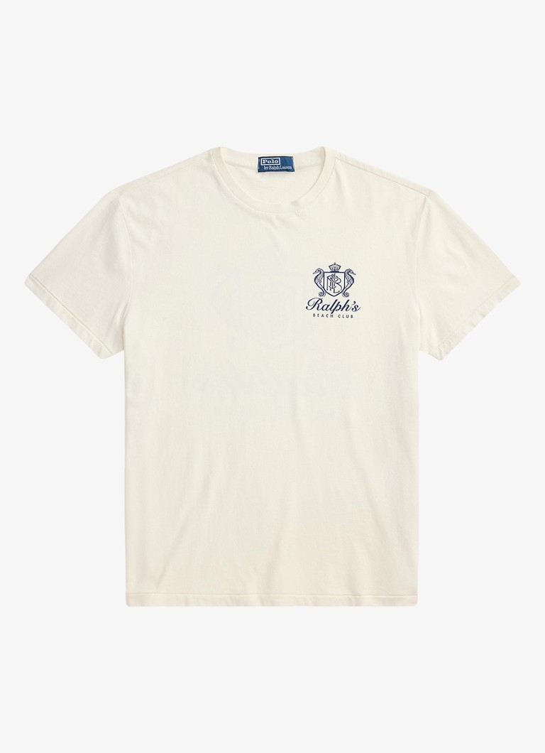 Ralph Lauren Heren T-shirt met logoprint in de kleur Deckwash White / Wit