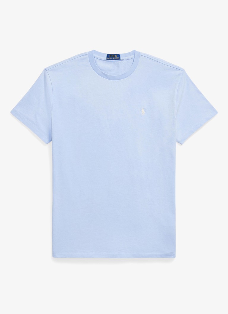 Ralph Lauren Heren T-shirt met logo in de kleur Pebble Blue / Blauw