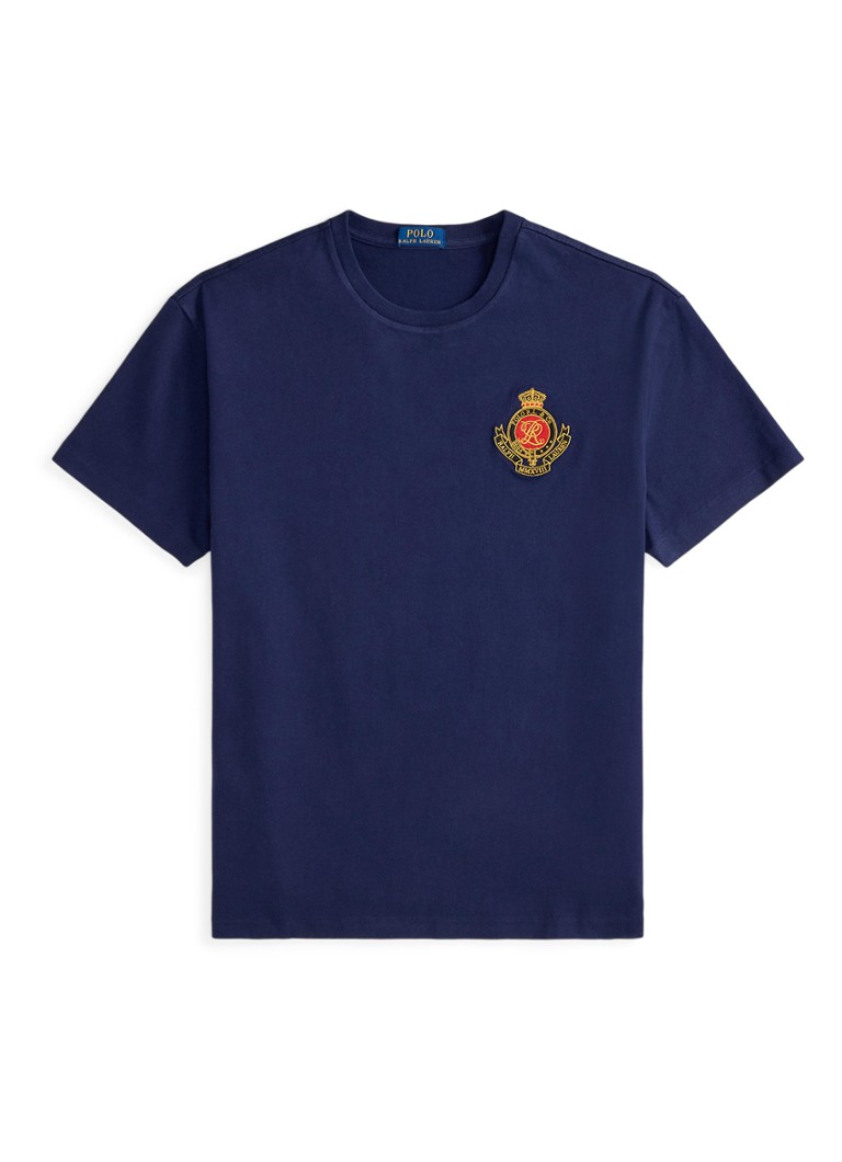 Ralph Lauren Heren T-shirt met logoborduring in de kleur Donkerblauw