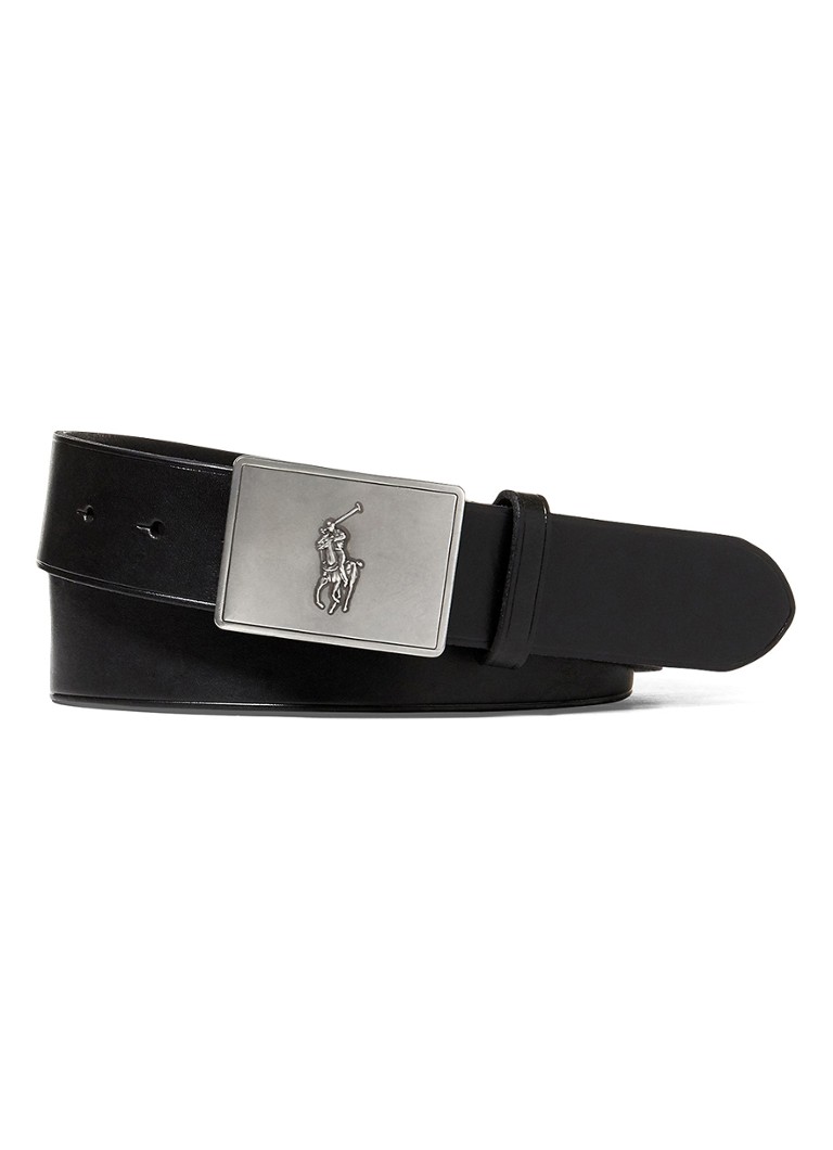 Ralph Lauren Heren Riem van leer in de kleur Black / Zwart