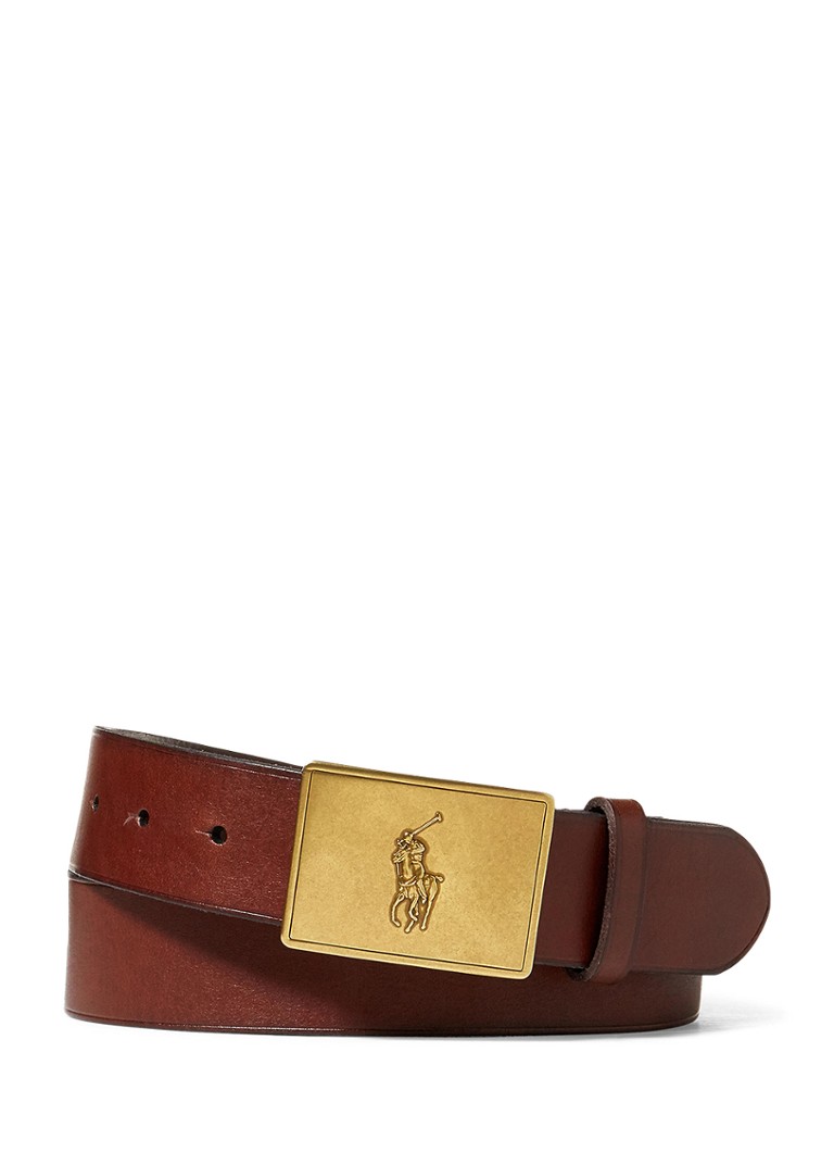 Ralph Lauren Heren Riem van leer in de kleur Brown